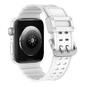 Apyrankė Triple Protection Apple Watch Ultra, SE, 9, 8, 7, 6, 5, 4, 3, 2, 1 (49, 45, 44, 42 mm) baltos spalvos - Image 4