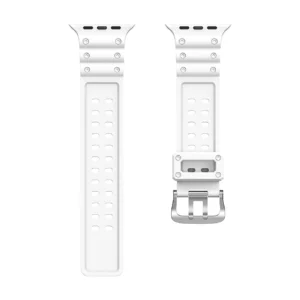 Apyrankė Triple Protection Apple Watch Ultra, SE, 9, 8, 7, 6, 5, 4, 3, 2, 1 (49, 45, 44, 42 mm) baltos spalvos - Image 5