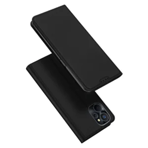 Dux Ducis Skin Pro For Realme 10 5G / Realme 9i 5G atverčiamas Card Wallet su stoveliu dėkals telefonui juodos spalvos