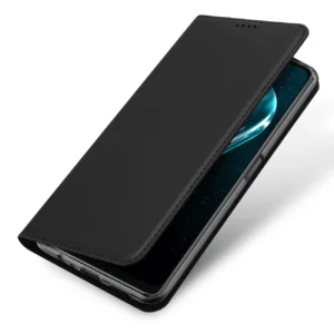 Dux Ducis Skin Pro For Realme 10 5G / Realme 9i 5G atverčiamas Card Wallet su stoveliu dėkals telefonui juodos spalvos - Image 4