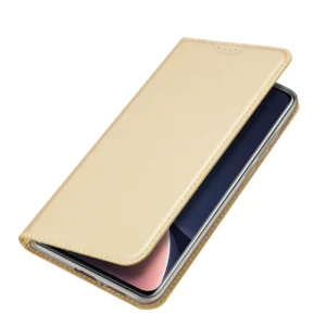 Dux Ducis Skin Pro Xiaomi 13 Pro atverčiamas Card Wallet Gold su stoveliu - Image 4