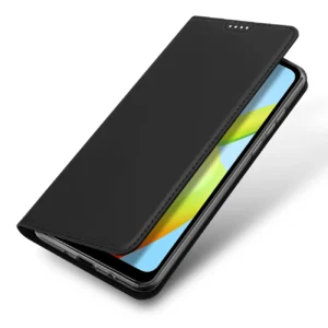 Dux Ducis Skin Pro Xiaomi Redmi A1+ atverčiamas Card Wallet su stoveliu dėklas telefonui juodos spalvos - Image 4