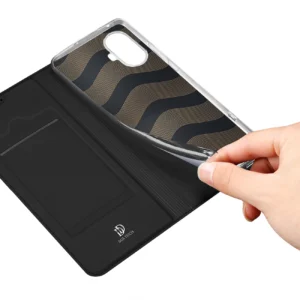 Dux Ducis Skin Pro Realme 10 Pro atverčiamas Card Wallet su stoveliu dėklas telefonui juodos spalvos - Image 7
