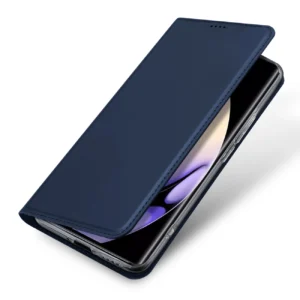 Dux Ducis Skin Pro Realme 10 Pro+ atverčiamas card wallet su stoveliu dėklas telefonui mėlynos spalvos - Image 3