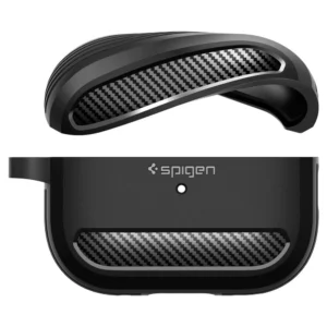 Spigen RUGGED ARMOR Apple AIRPODS PRO 1 / 2 dėklas ausinėms juodos spalvos - Image 3