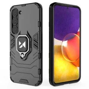 Wozinsky Ring Armor Samsung Galaxy S23 Plus armored magnetic holder ring dėklas telefonui juodos spalvos - Image 9