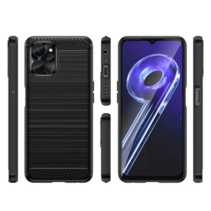 Carbon Realme 10 5G / Realme 9i 5G Flexible silikoninis Carbon dėklas telefonui juodos spalvos - Image 3