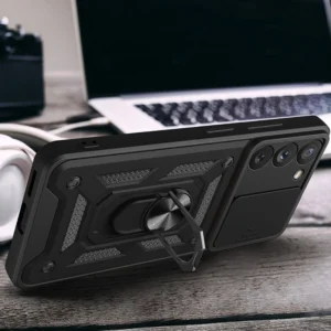 Hybrid Armor Camshield Samsung Galaxy S23 Plus armored camera dėklas telefonui raudonos spalvos - Image 6
