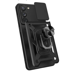 Hybrid Armor Camshield Samsung Galaxy S23 Plus armored camera dėklas telefonui raudonos spalvos - Image 8