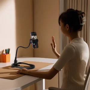 Baseus ComfortJoy Series universal neck mount, phone stand black (LUGB000001) - Image 9