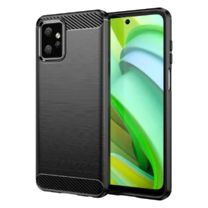 Carbon Motorola Moto G Power 2023 flexible silikoninis carbon dėklas telefonui juodos spalvos