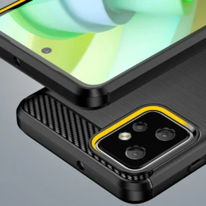 Carbon Motorola Moto G Power 2023 flexible silikoninis carbon dėklas telefonui juodos spalvos - Image 6