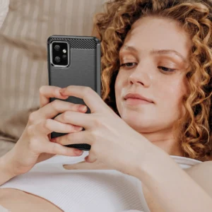 Carbon Motorola Moto G Power 2023 flexible silikoninis carbon dėklas telefonui juodos spalvos - Image 8