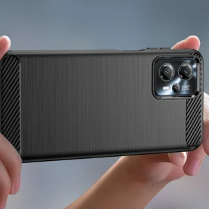 Carbon Motorola Moto G53 / G13 flexible silikoninis carbon dėklas telefonui juodos spalvos - Image 5