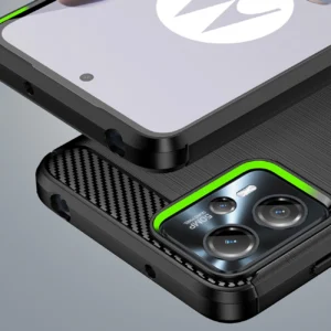 Carbon Motorola Moto G53 / G13 flexible silikoninis carbon dėklas telefonui juodos spalvos - Image 6