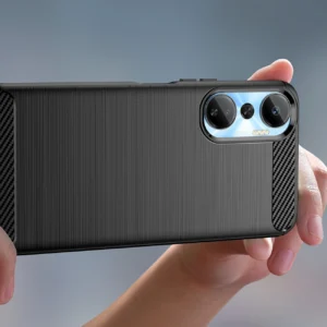 Carbon Infinix Hot 20 flexible silikoninis carbon dėklas telefonui juodos spalvos - Image 5