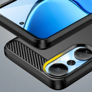 Carbon Infinix Hot 20 flexible silikoninis carbon dėklas telefonui juodos spalvos - Image 6