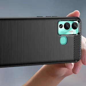 Carbon Infinix Hot 12 Play NFC / Hot 12 Play flexible silikoninis carbon dėklas telefonui juodos spalvos - Image 5