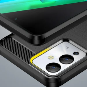 Carbon Infinix Note 12i flexible silikoninis carbon dėklas telefonui juodos spalvos - Image 6