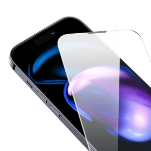 Baseus Full Screen Apsauginis stiklas Apple iPhone 14 Pro with Speaker Cover 0.4mm + Mounting Kit - Image 7