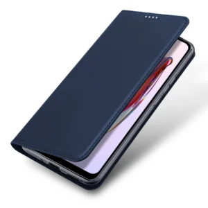 Dux Ducis Skin Pro Xiaomi Redmi 11A / Poco C55 / Redmi 12C atverčiamas Card Wallet su stoveliu dėklas telefonui mėlynos spalvos - Image 4