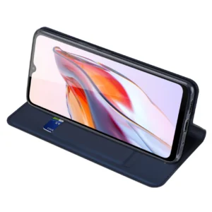 Dux Ducis Skin Pro Xiaomi Redmi 11A / Poco C55 / Redmi 12C atverčiamas Card Wallet su stoveliu dėklas telefonui mėlynos spalvos - Image 6