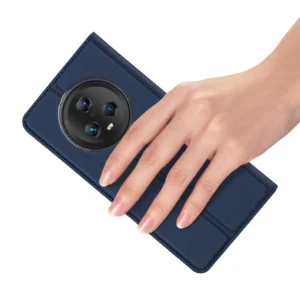 Dux Ducis Skin Pro Honor Magic5 atverčiamas Card Wallet su stoveliu dėklas telefonui mėlynos spalvos - Image 7