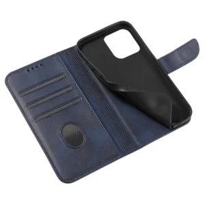 Magnet Xiaomi Redmi Note 12 atverčiamas Wallet su stoveliu dėklas telefonui mėlynos spalvos - Image 6