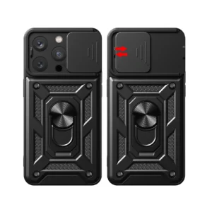 Armor Camshield su stoveliu ir Camera Apple iPhone 15 Pro Max Hybrid Armor Camshield - dėklas telefonui mėlynos spalvos - Image 6