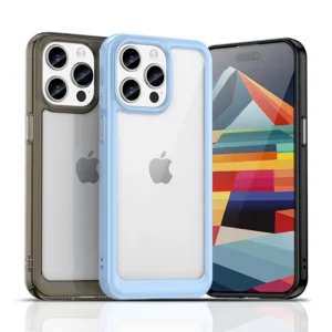 Reinforced a flexible frame Apple iPhone 15 Pro Outer Space - dėklas telefonui raudonos spalvos - Image 4