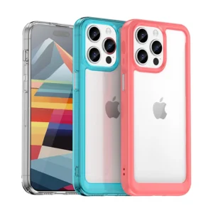 Reinforced a flexible frame Apple iPhone 15 Pro Outer Space - dėklas telefonui raudonos spalvos - Image 6