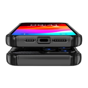 Apple iPhone 15 Pro Hybrid Armor - dėklas telefonui juodos spalvos - Image 7