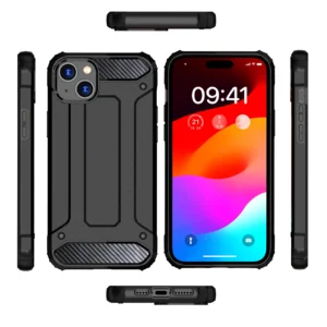 Apple iPhone 15 Plus Hybrid Armor - dėklas telefonui juodos spalvos - Image 8