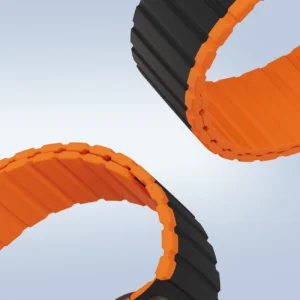 Magnetic Apple Watch SE, 9, 8, 7, 6, 5, 4, 3, 2, 1 (41, 40, 38 mm) Dux Ducis apyrankė (LD Version) - juodos ir oranžinės spalvos - Image 8