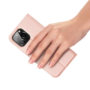 Dux Ducis Skin Pro Wallet Apple iPhone 15 Pro - dėklas telefonui rožinės spalvos - Image 6