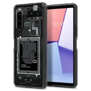 Spigen Ultra Hybrid Sony Xperia 10 V - dark dėklas telefonui pilkos spalvos (Zero One pattern)