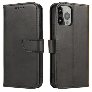 Magnet atverčiamas wallet Xiaomi Redmi 12 - dėklas telefonui juodos spalvos