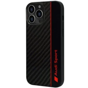 Audi Carbon Fiber Stripe Apple iPhone 13 Pro / 13 6.1" dėklas telefonui juodos spalvos AUS-TPUPCIP13P-R8/D1-BK - Image 3