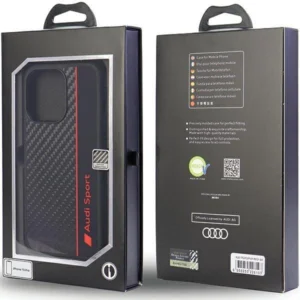 Audi Carbon Fiber Stripe Apple iPhone 13 Pro / 13 6.1" dėklas telefonui juodos spalvos AUS-TPUPCIP13P-R8/D1-BK - Image 5
