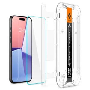 Apsauginis stiklas Spigen GLAS.TR "EZ FIT" 2-pack Apple iPhone 15 Pro Clear - Image 2