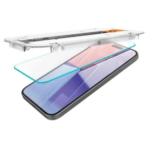 Apsauginis stiklas Spigen GLAS.TR "EZ FIT" 2-PACK Apple iPhone 15 PLUS CLEAR - Image 4