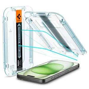 Apsauginis stiklas Spigen GLAS.TR "EZ FIT" 2-PACK Apple iPhone 15 PLUS CLEAR - Image 8