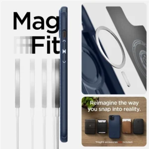 Spigen Mag Armor MagSafe, navy dėklas telefonui mėlynos spalvos - Apple iPhone 15 Plus - Image 4