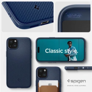 Spigen Mag Armor MagSafe, navy dėklas telefonui mėlynos spalvos - Apple iPhone 15 Plus - Image 6