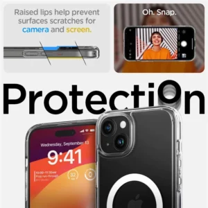 Spigen Ultra Hybrid S MagSafe, crystal dėklas telefonui skaidrus - Apple iPhone 15 Plus - Image 5
