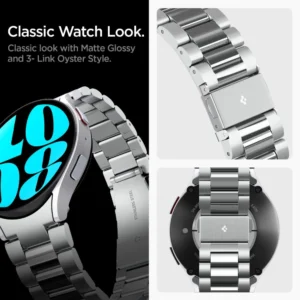 Spigen Modern Fit Apyrankė Samsung Galaxy Watch 6 (44 mm) - sidabrinės spalvos - Image 4