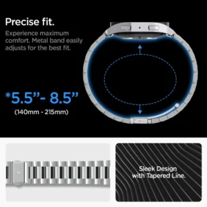 Spigen Modern Fit Apyrankė Samsung Galaxy Watch 6 (44 mm) - sidabrinės spalvos - Image 5