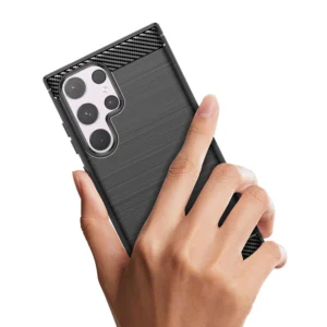 Carbon Samsung Galaxy S24 Ultra Flexible silikoninis Carbon - dėklas telefonui juodos spalvos - Image 4