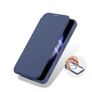 Dux Ducis Skin X Pro Samsung S24 Plus magnetic ring and flap - dėklas telefonui mėlynos spalvos - Image 8