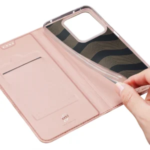 Dux Ducis Skin Pro atverčiamas ir card slot Xiaomi Redmi Note 13 5G - dėklas telefonui rožinės spalvos - Image 8